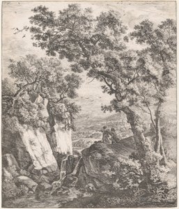 Tobias ja enkeli, 1600-luku. tekijältä Anthonie Waterloo