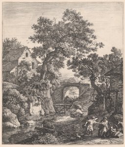 Zipporah ympärileikkaa poikaansa, 1600-luku. tekijältä Anthonie Waterloo