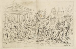 Satyr tanssivien nymfien kanssa Bacchanals (sarjan nimi) tekijältä Anthonie de Winter