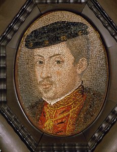 Keisari Maximilian II Antonis Morin muotokuvan mukaan (mosaiikki).