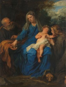 Pyhä perhe Maria Magdaleenan kanssa. Noin 1620 - noin 1700 tekijältä Anthony van Dyck