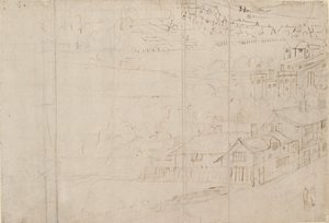 Lontoon panoraama Southwarkista nähtynä: Bankside, 1554 tekijältä Anthonis van den Wyngaerde