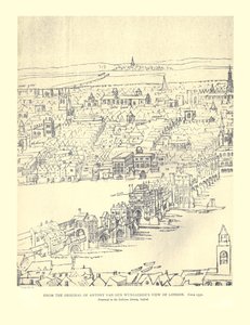 Van Den Wyngaerdesin näkymä Lontooseen, c1550, 1886 tekijältä Anthonis van den Wyngaerde