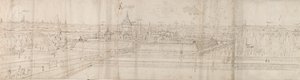 Näkymä Cantecroyn palatsista Antwerpenin lähellä ja ympäröivälle maaseudulle, 1557-58 tekijältä Anthonis van den Wyngaerde