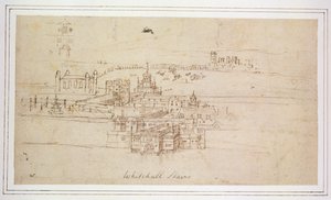 Whitehall Stairs, n. 1544 (kynä ja muste paperille) tekijältä Anthonis van den Wyngaerde