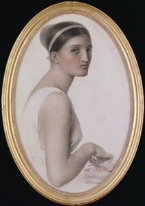 Ihanteellinen pää (kynä ja liitu paperille) tekijältä Anthony Frederick Augustus Sandys