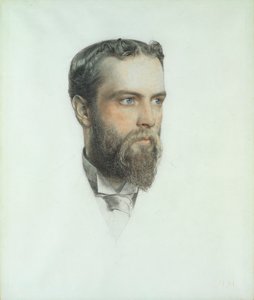 Miehen pää, 1904 (väriset liidut) tekijältä Anthony Frederick Augustus Sandys