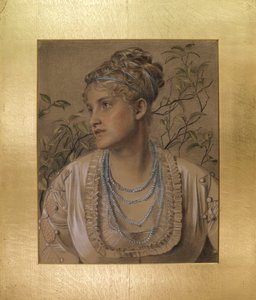 Mary Sandys (1845-1920), n. 1871-73 (värilliset liidut kiillotuspaperilla) tekijältä Anthony Frederick Augustus Sandys