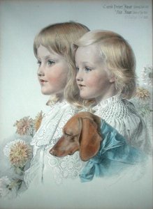 Muotokuva Conradista ja Violet Flowerista tekijältä Anthony Frederick Augustus Sandys