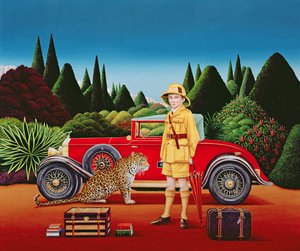 Red Rolls Royce, 1992 (akryylia aluksella)