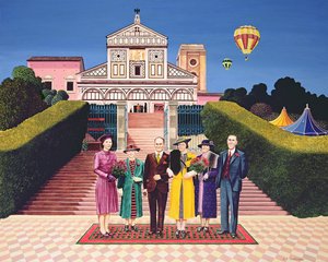 Häät Firenzessä, 1972 (akryylia aluksella)