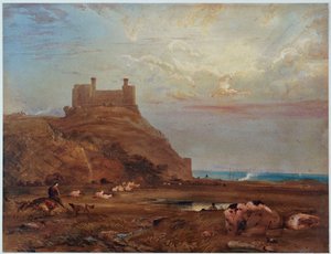 Harlechin linna, 1820 tekijältä Anthony Vandyke Copley Fielding