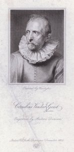 Cornelis van der Geest, flaamilainen maustekauppias ja taiteenkeräilijä (kaiverrus)