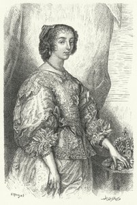 Henrietta Maria Ranskasta, Englannin, Skotlannin ja Irlannin Kaarle I:n kuningatar puoliso (kaiverrus)