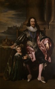 Kuningas Charles I ja prinssi Charles (öljy kankaalle)
