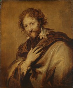 Muotokuva Peter Paul Rubensista (1577-1640), n. 1630-50 (öljy paneelissa) tekijältä Anthony van (after) Dyck