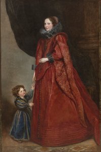 Genovalainen nainen lapsensa kanssa, n. 1623-1625. tekijältä Anthony van Dyck