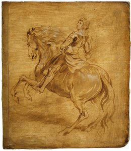 Mies ratsastaa hevosella, n. 1630. tekijältä Anthony van Dyck