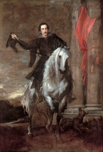 Anton Giulio Brignole-Sale hevosen selässä tekijältä Anthony van Dyck