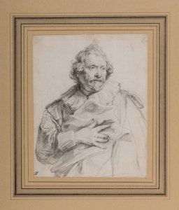 Carolus de Mallery, n. 1632-35 (musta liitu valkoisella paperilla) tekijältä Anthony van Dyck