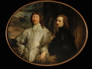 Kaksoismuotokuva Sir Endymion Porter ja Anthonis van Dyck (maalaus kankaalle) tekijältä Anthony van Dyck