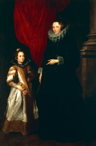 Geronima Brignole Sale tyttärensä kanssa tekijältä Anthony van Dyck