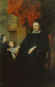 Muotokuva genuesilaisesta aatelismiehestä ja kahdesta tytöstä tekijältä Anthony van Dyck