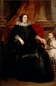Muotokuva laadukkaasta naisesta ja hänen tyttärestään Antoine (Antoon tai Anton) Van Dyckin (1599-1641) maalaus tekijältä Anthony van Dyck