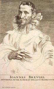 Taiteilija Jan Brueghel nuoremman muotokuva 1601-1678, 1600-luvun ensimmäinen kolmannes tekijältä Anthony van Dyck