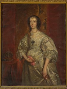 Englannin kuningattaren Henrietta Marian (1609-1699) muotokuva tekijältä Anthony van Dyck