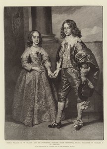 Orangen prinssi William II ja hänen kihlattunsa, prinsessa Marie Henrietta Stuart, Englannin Kaarle I:n tytär tekijältä Anthony van Dyck