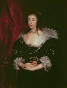 Kuningatar Henrietta Maria (1609-1669), Englannin Kaarle I:n kuningatar puoliso, 1632 tekijältä Anthony van Dyck