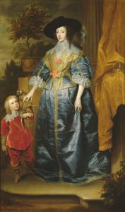 Kuningatar Henrietta Maria ja hänen kääpiönsä Sir Jeffrey Hudson, n. 1633