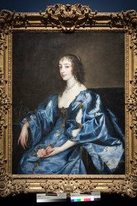 Englannin kuningatar Henrietta Maria, n. 1636-38 (öljy kankaalle) tekijältä Anthony van Dyck