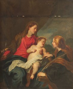 Pyhän Katariinan Aleksandrialaisen mystinen häät tekijältä Anthony van Dyck