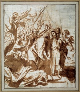 Kristuksen pidätys. Piirustus Anton Van Dyck (1599-1641) Ec. Flam. tekijältä Anthony van Dyck