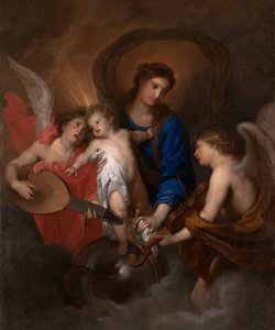 Neitsyt ja lapsi musiikkia tekevien enkelien kanssa tekijältä Anthony van Dyck
