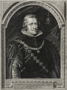 Philip IV, Espanjan kuningas, kaiverrus Paulus Pontius (1603-58), 1632 (kaiverrus paperille)