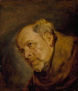 Munkin pää (Jan Malderus, Antwerpenin piispa, pyhä Bonaventura) tekijältä Anthony van Dyck