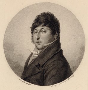 Säveltäjä Rodolphe Kreutzerin muotokuva 1766-1831. tekijältä Antoine Achille Bourgeois de La Richardiere