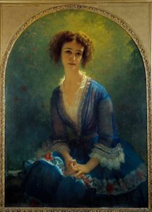 Muotokuva kreivitär Eugene Pastresta, s. Celine de Beaulaincourt (1825-1900) Ernest Hebertin (1817-1908) maalaus 1851 Su. 1,16x0,84 m Pariisi, Musee Hebert tekijältä Antoine Auguste Ernest Herbert or Hebert