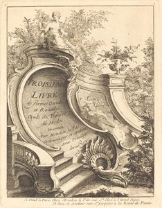 Kartellien ja Rocaillesin lomakekirjan kolmas nimilehti, 1736.