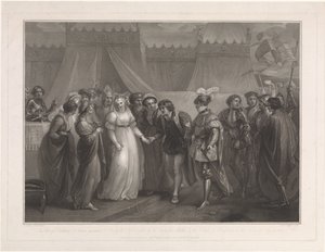Catherine van Valois ja koning Hendrik V van Engeland Ranskan prinsessa Katariina lahjoitti Henrylle 5. Englannin (...) (otsikko esineessä)