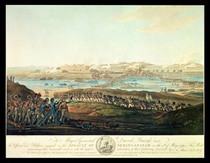 Seringapatamin vangitseminen 1799, 1801 (värillinen akvatinta)