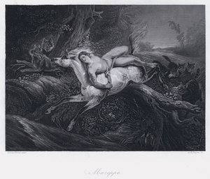 Mazeppa (kaiverrus) tekijältä Antoine Charles Horace Vernet