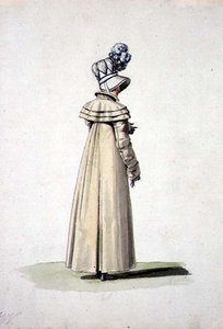 Elegantti nainen, jolla on pipo, kuvitus teoksesta 