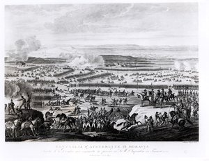 Austerlitzin taistelu Määrissä, 2. joulukuuta 1805, kaiverrus Antonio Verico (s. n. 1775)
