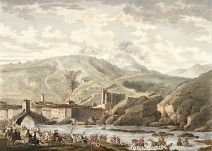 Millesimon taistelu, 25. Germinal, vuosi 4 (huhtikuu 1796), kaiverrus Jean Duplessi-Bertaux (1747-1819) (akvatinta) tekijältä Antoine Charles Horace Vernet