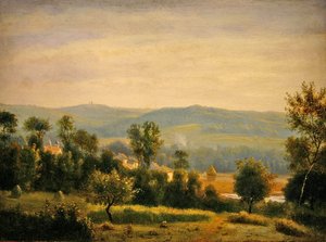 Aamumaisema (öljy paneelille)