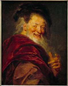 Demokriittisen (460 - 370 eKr.) kreikkalaisen filosofin muotokuva. Antoine Coypelin maalaus (1661-1722)